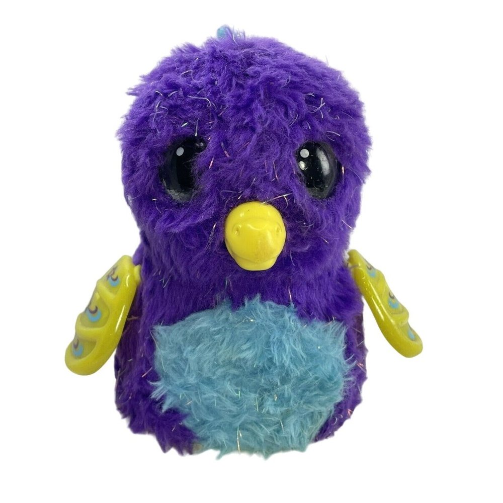 Hatchimals Draggle Purple Yellow Dragon Electronic Toy Plush Spin Master - Picture 4 of 11